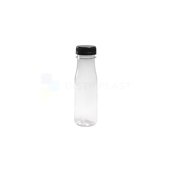Botella PET transparente 200cc Boca ancha