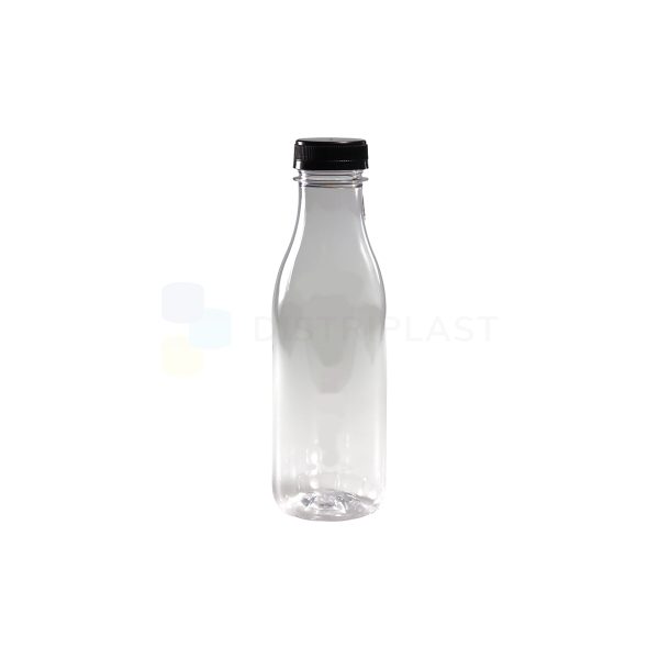 Botella PET transparente 500cc Boca ancha