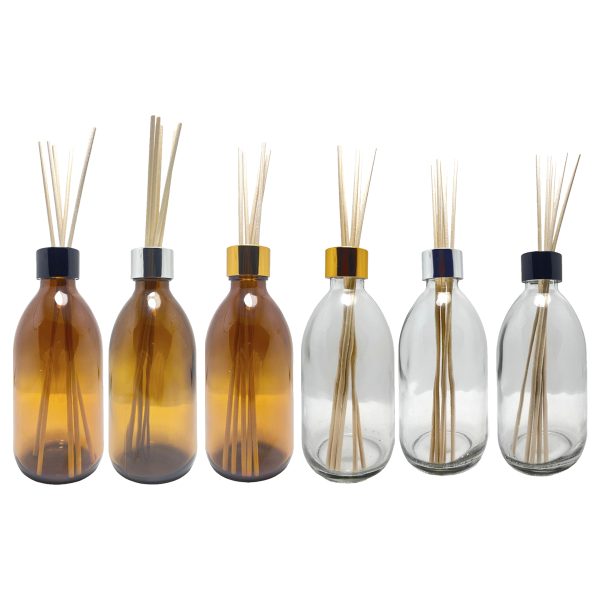 Botella vidrio Ambar / Transparente difusora 250cc