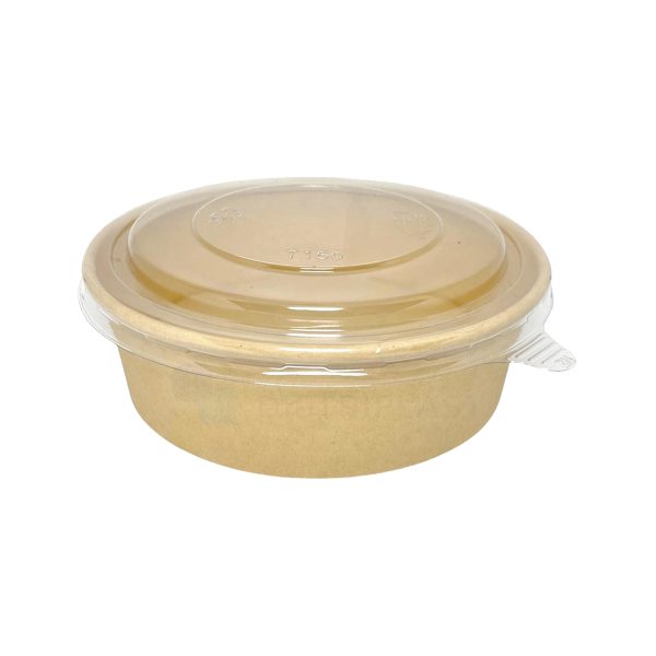 Bowl bamboo kraft 500cc Tapa PET
