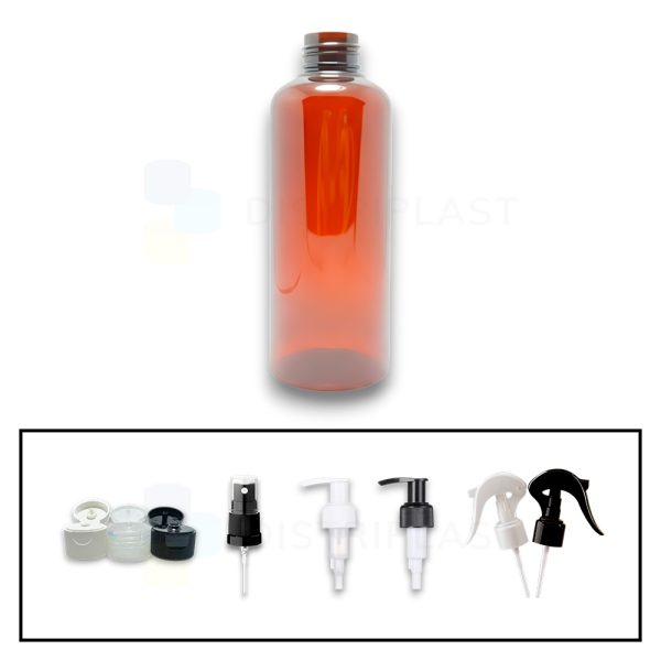 Frasco PET Ámbar 200cc R24